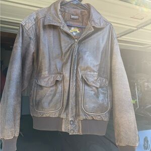 Wilsons Leather Dark Brown Bomber Jacket